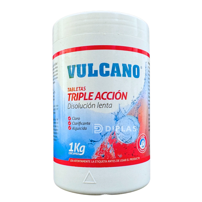 Cloro Triple Acción Tabletas Piscina 1 Kilo - Vulcano