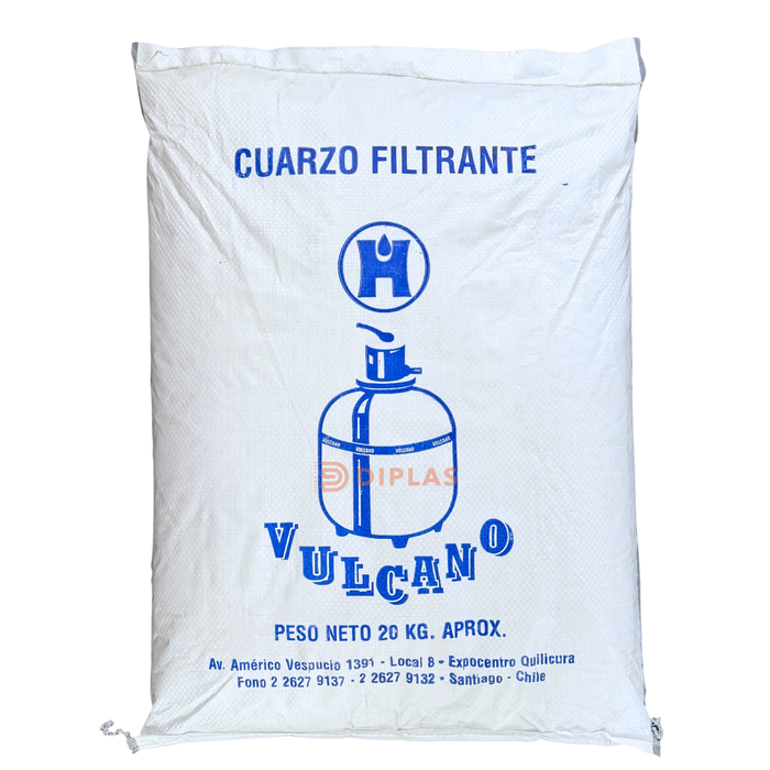 Arena de Cuarzo Filtro Piscina 20KG - Vulcano